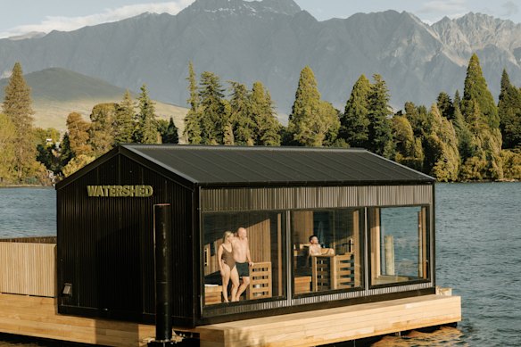 Queenstown’s floating Watershed Sauna.