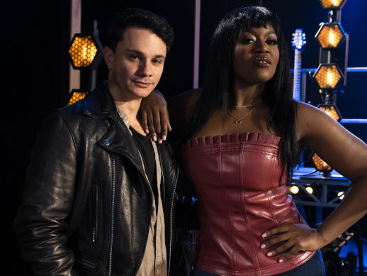 Mat Verevis, who plays Roger Davies,  and Ruva Ngwenya, who stars as Tina in The Tina Turner Musical.
