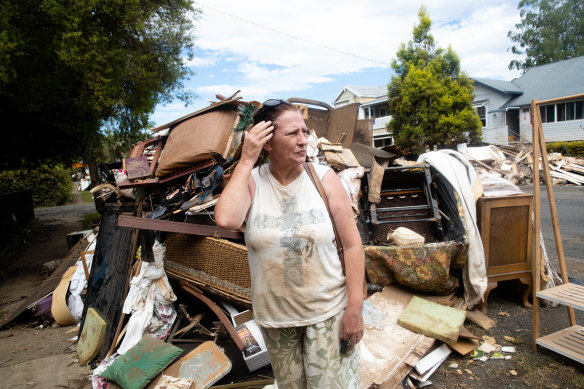 Jo Grenfell is sleeping at the evacuation centre in Lismore, and wearing her only remaining clothes. She works in housing and is concerned about where her organisation’s 1000 social housing tenants will live, after their homes were flooded.