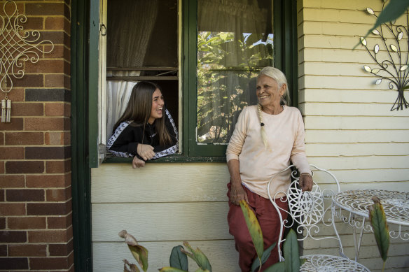 Shylah Fenner with her grandmother Karen Nicholls at their home. “It made me feel extremely anxious not knowing how the rest of my school year would be,” Shylah says. “But I was able to take the time to reflect and really think about what I wanted to do after school as I wasn’t too sure before all of this happened,” she said in June.