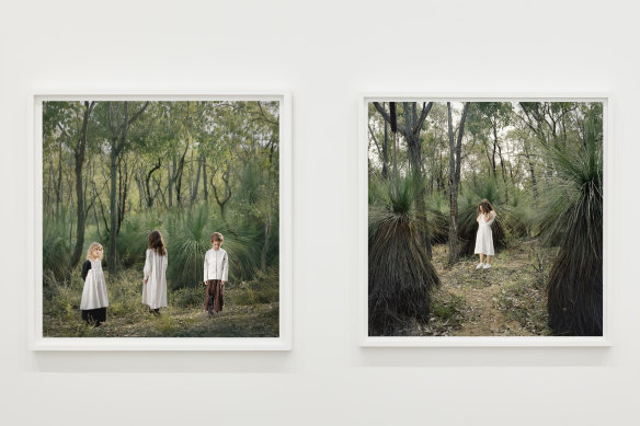 Installation view of 'Haunted Country' on display in 'Olympia: Photographs by Polixeni Papapetrou' 