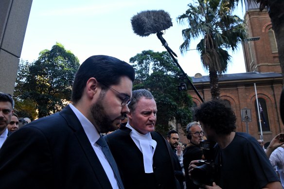 Bruce Lehrmann leaving the Federal Court in Sydney on Monday after his defamation defeat.