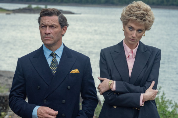 The marriage of Prince Charles (Dominic West) and Princess Diana (Elizabeth Debicki) descends into all-out war in the new season of The Crown.
