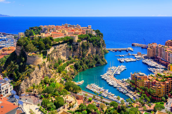 Old town and Prince Palace, Monaco.