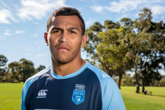 No backward steps: Rookie NSW prop Daniel Saifiti at Origin training in Perth on Tuesday.