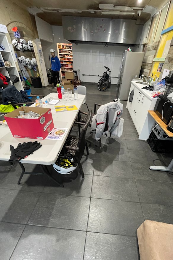 Inside Milkrun’s Leichhardt hub. “The breakroom fridge was kept stocked with unloved Sonoma loaves and geriatric broccoli.”