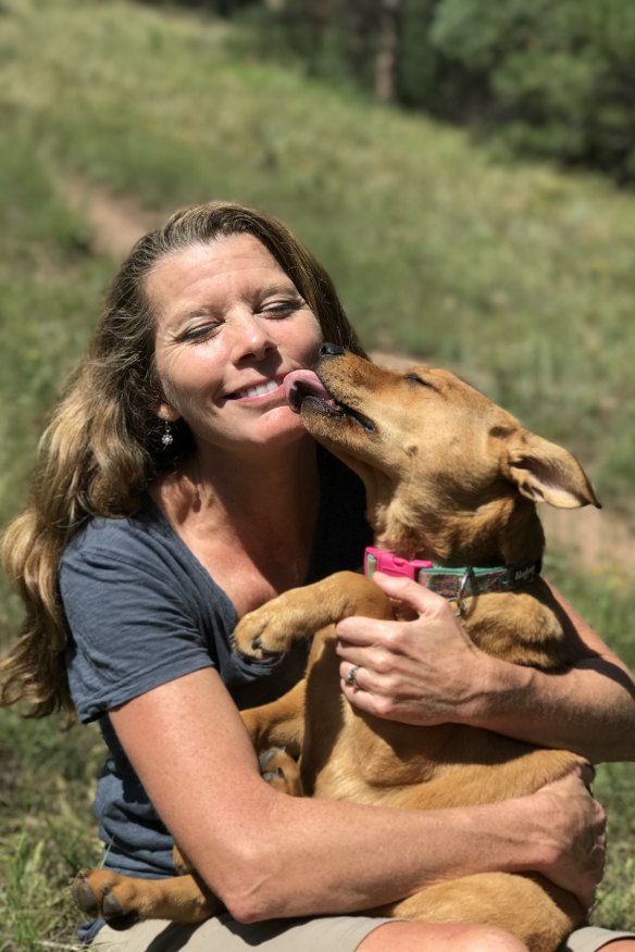 Jessica Pierce with Poppy. She says dogs take on the emotional strain of their owners.