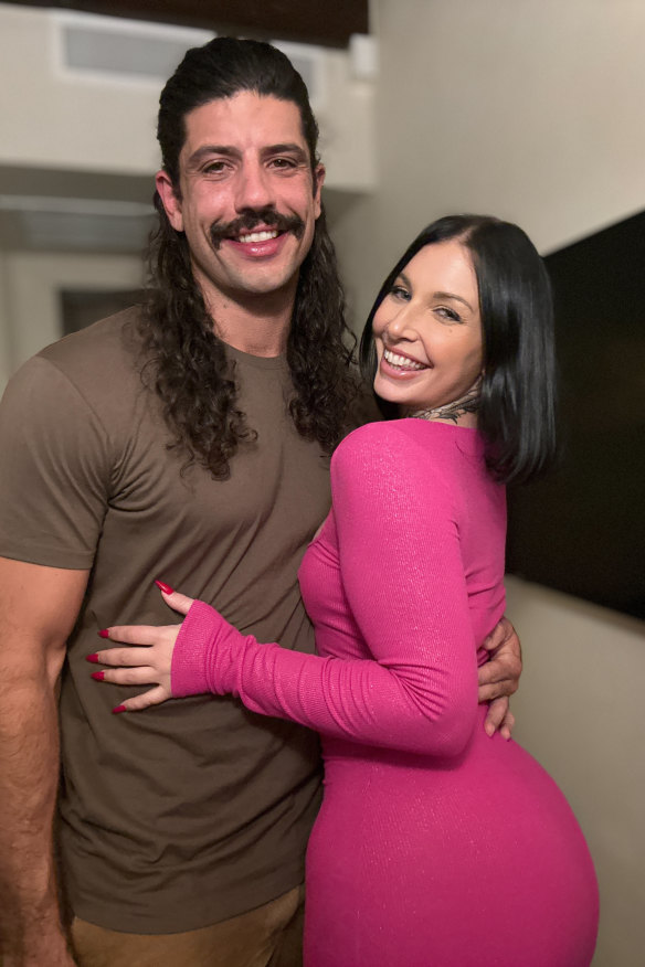 OnlyFans creator Adam Manikis with porn actress Ivy Lebelle.