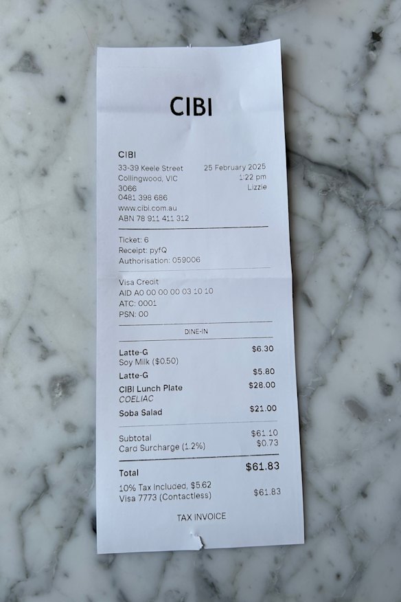 The bill, please.