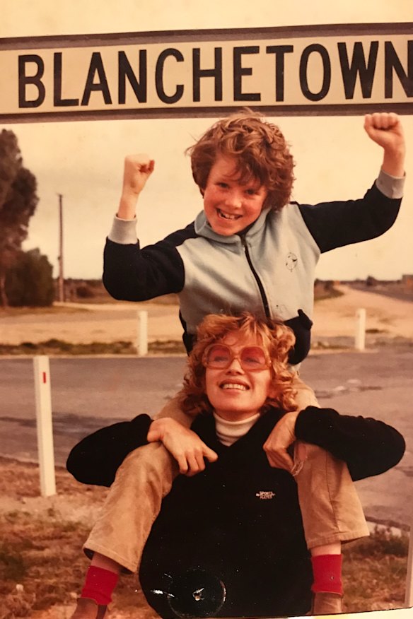 Blanche with her son, Louis, in 1981.