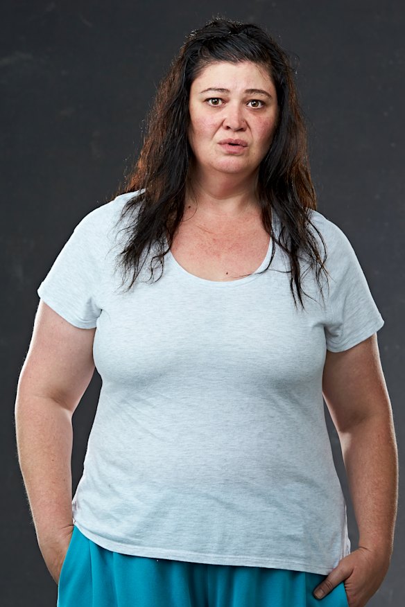 Katrina Milosevic as the “magnificent” Boomer Jenkins, one of Wentworth’s entirely original creations.