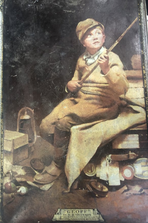 Geoff, the Archibald portrait by W.B. McInnes that was used by MacRobertson’s on their 1930s chocolate boxes.