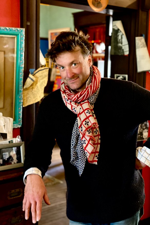 Artist and trustee Luke Sciberras at the Martin Sharp house.