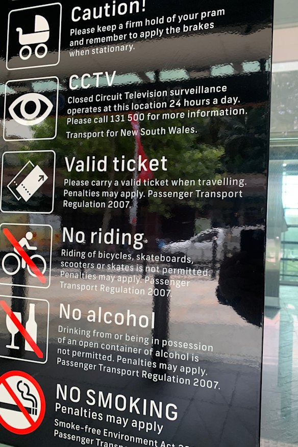 Many activities are ruled out on Sydney trains, as they keep reminding us.