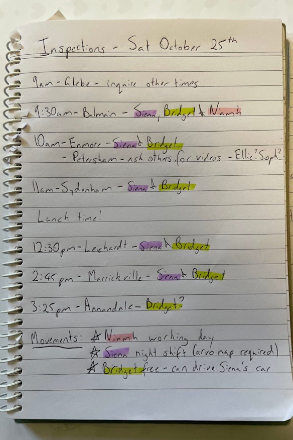 My Saturday schedule. 