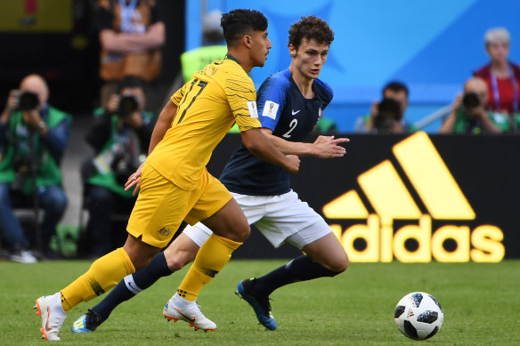 Nothing I can't handle: Daniel Arzani has come from youth league to playing in the  World Cup against France in seven months. 