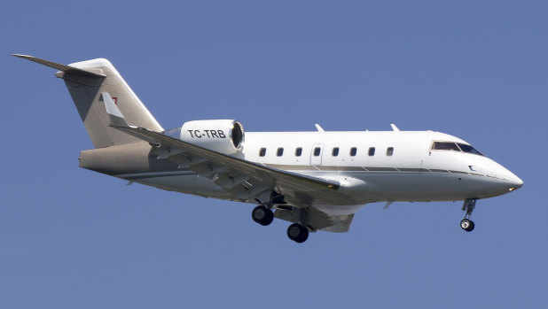 A Bombardier CL604 aircraft.