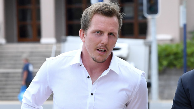 Daniel Sarginson arrives at the  Southport Magistrates Court on the Gold Coast, Wednesday.