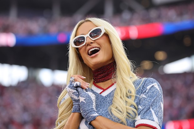 Paris Hilton attends the FIFA World Cup 2026 Group D match between Türkiye and USA at Los Angeles Stadium on June 25, 2026 in Inglewood, California.