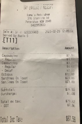 The bill from Lunas