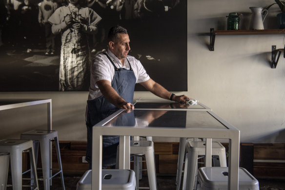 Owner-chef Attila Yilmaz at his Canterbury restaurant Pazar Food Collective.