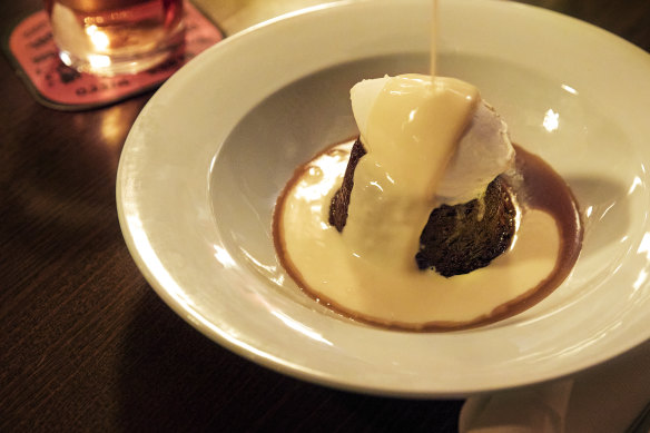 Sticky toffee pudding.