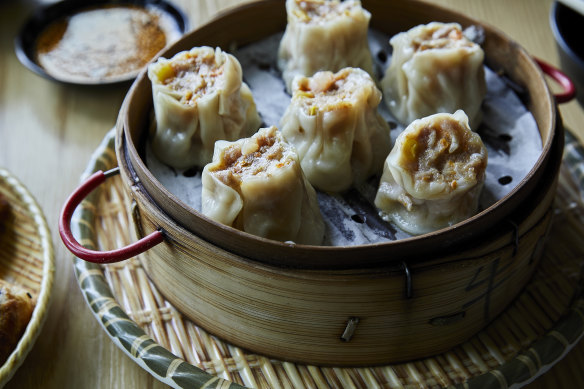 Prawn, chicken and corn shumai.