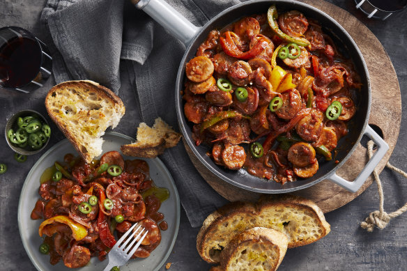 RecipeTin Eats’ Greek-style sausage stew.