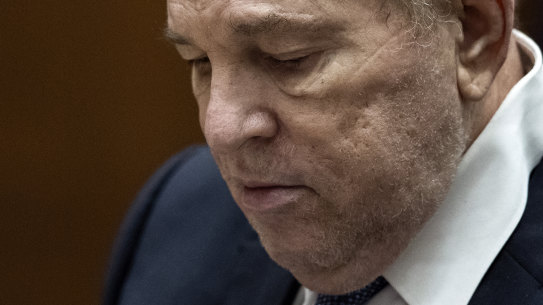 Former film producer Harvey Weinstein appears in court in October.