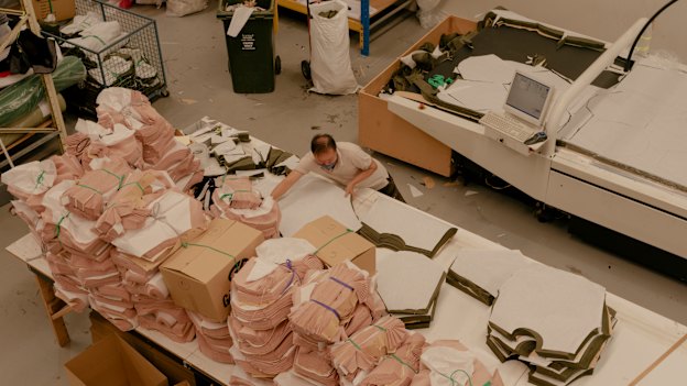 Melbourne textile mill ABMT. “We would have an inquiry every day from a start-up brand or established brand wanting to make in Australia,” says global sales manager Julian Collins.