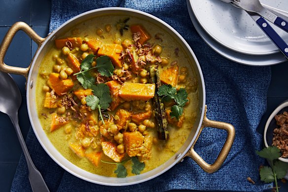 RecipeTin Eats’ Golden coconut pumpkin curry.
