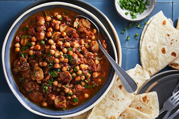 RecipeTin Eats’ SOS recipe: Spiced chickpea mushroom stew.