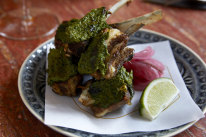 Hara bhara goat riblets at Raja restaurant in Potts Point.