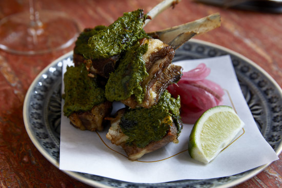 Hara bhara goat riblets at Raja restaurant in Potts Point.