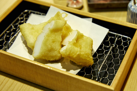 Tempura squid.