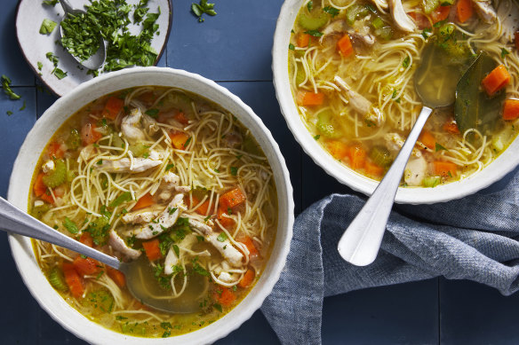 SOS recipe: Chicken noodle soup.