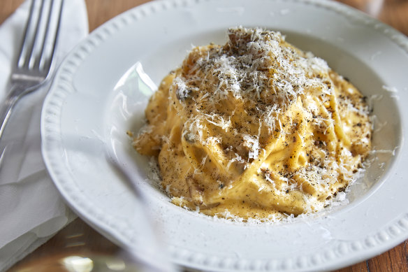 Go-to dish: Spaghetti carbonara with house-made guanciale.