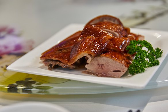 Ganso assado em Golden Sands.