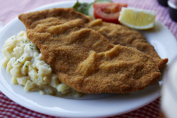 Classic Vienna pork schnitzel with Austrian potato salad.
