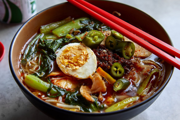 Har mee at Malay Chinese Noodle Bar.