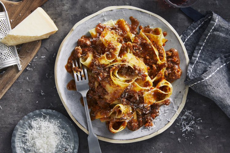 Serve this sausage ragu with pappardelle.