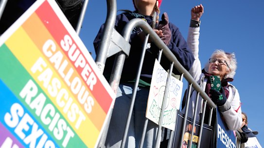 Protesters rally in St Paul, Minnesota, where the backlash to Trump immigration crackdown has been one of the strongest.