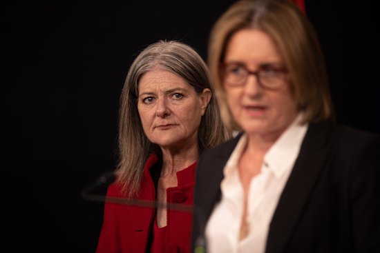Attorney-General Sonya Kilkenny with Premier Jacinta Allan.