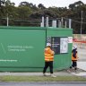 The Suburban Rail Loop East worksite in Burwood. 