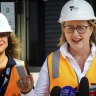 Premier Jacinta Allan at one of the new Metro Tunnel stations earlier this month.
