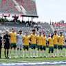 The socceroos in San Diego, California earlier this week ahead of a friendly match against Switzerland.
