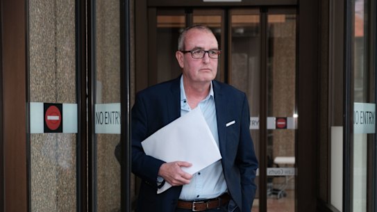 David Fairfull leaving the NSW Supreme Court last year.
