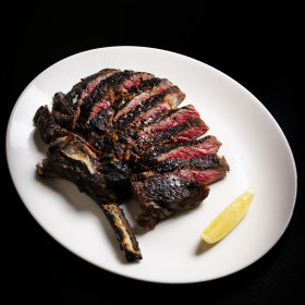 Rib eye steak.