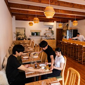 Inside the Cotham Road restaurant.