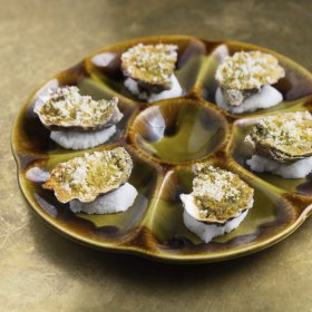 Baked oysters a la Poodle.